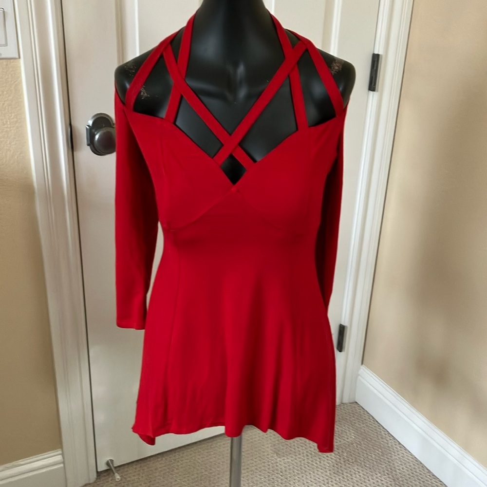 Flirty red top